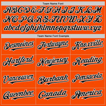 Load image into Gallery viewer, Custom Orange Black-White Authentic Baseball Jersey