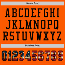 Load image into Gallery viewer, Custom Orange Vintage USA Flag-Black Mesh Authentic Football Jersey
