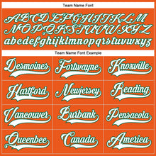 Load image into Gallery viewer, Custom Orange White-Kelly Green Hockey Lace Neck Jersey