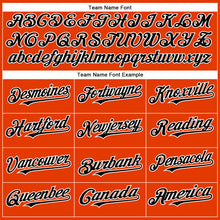 Load image into Gallery viewer, Custom Orange Black-White Authentic Baseball Jersey