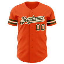 Load image into Gallery viewer, Custom Orange Olive-Cream Authentic Baseball Jersey