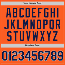 Load image into Gallery viewer, Custom Orange Navy-Gray Authentic Throwback Baseball Jersey
