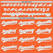 Load image into Gallery viewer, Custom Orange White-Gray Authentic Throwback Baseball Jersey