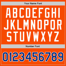Load image into Gallery viewer, Custom Orange Royal-White Authentic Throwback Basketball Jersey