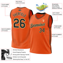 Load image into Gallery viewer, Custom Orange Black Cream-Old Gold Authentic Throwback Basketball Jersey