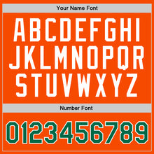 Load image into Gallery viewer, Custom Orange Kelly Green-White Authentic Throwback Basketball Jersey