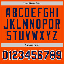 Load image into Gallery viewer, Custom Orange Navy-White Authentic Throwback Basketball Jersey