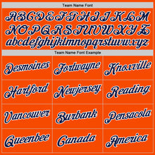 Load image into Gallery viewer, Custom Orange Navy-White Authentic Throwback Basketball Jersey