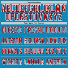 Load image into Gallery viewer, Custom Panther Blue Red-White Mesh Authentic Football Jersey