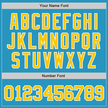 Load image into Gallery viewer, Custom Panther Blue Gold-White Authentic Baseball Jersey