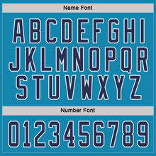 Load image into Gallery viewer, Custom Panther Blue Navy-White Hockey Jersey