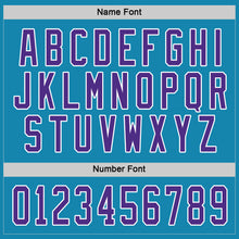 Load image into Gallery viewer, Custom Panther Blue Purple-White Hockey Jersey