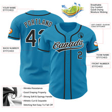 Load image into Gallery viewer, Custom Panther Blue Black-White Authentic Baseball Jersey