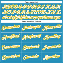 Load image into Gallery viewer, Custom Panther Blue White-Yellow Performance T-Shirt