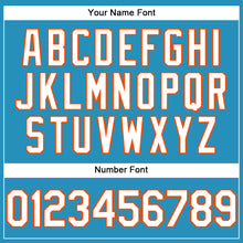 Load image into Gallery viewer, Custom Panther Blue White-Orange Performance T-Shirt