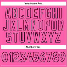 Load image into Gallery viewer, Custom Pink Pink-Black Authentic Throwback Basketball Jersey