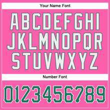 Load image into Gallery viewer, Custom Pink Kelly Green-White Authentic Baseball Jersey