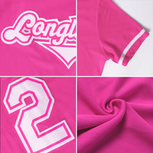Load image into Gallery viewer, Custom Pink Kelly Green-White Authentic Baseball Jersey
