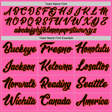 Load image into Gallery viewer, Custom Pink Black-Orange Authentic Baseball Jersey