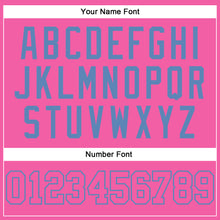 Load image into Gallery viewer, Custom Pink Pink-Light Blue Authentic Baseball Jersey