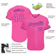 Load image into Gallery viewer, Custom Pink Pink-Purple Authentic Baseball Jersey