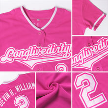 Load image into Gallery viewer, Custom Pink Pink-Purple Authentic Baseball Jersey