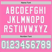 Load image into Gallery viewer, Custom Pink White-Kelly Green Mesh Authentic Football Jersey
