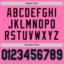 Load image into Gallery viewer, Custom Pink Black-Light Blue Mesh Authentic Football Jersey