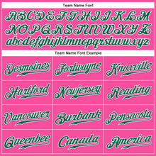 Load image into Gallery viewer, Custom Pink Kelly Green-White Authentic Sleeveless Baseball Jersey