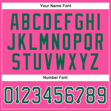 Load image into Gallery viewer, Custom Pink Kelly Green-White Authentic Sleeveless Baseball Jersey