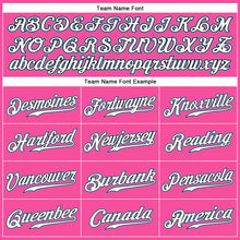 Load image into Gallery viewer, Custom Pink White-Light Blue Authentic Sleeveless Baseball Jersey