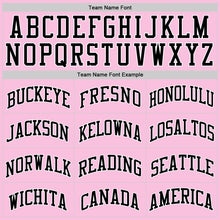 Load image into Gallery viewer, Custom Light Pink Black-White Authentic Throwback Basketball Jersey