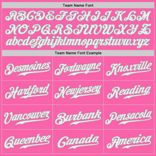 Load image into Gallery viewer, Custom Pink White-Gray Authentic Baseball Jersey