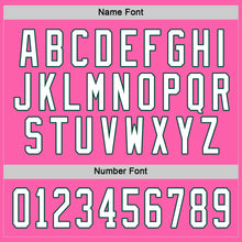 Load image into Gallery viewer, Custom Pink White-Green Hockey Jersey