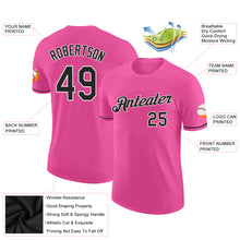 Load image into Gallery viewer, Custom Pink Black-White Performance T-Shirt