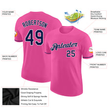 Load image into Gallery viewer, Custom Pink Navy-White Performance T-Shirt