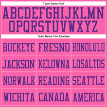 Load image into Gallery viewer, Custom Pink Purple Mesh Authentic Football Jersey