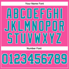 Load image into Gallery viewer, Custom Pink Teal-White Authentic Throwback Basketball Jersey