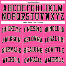 Load image into Gallery viewer, Custom Pink Black-Cream Authentic Throwback Basketball Jersey