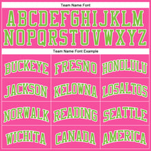 Load image into Gallery viewer, Custom Pink Neon Green-White Authentic Throwback Basketball Jersey