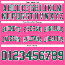 Load image into Gallery viewer, Custom Pink Kelly Green-White Authentic Throwback Basketball Shorts