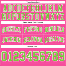 Load image into Gallery viewer, Custom Pink Neon Green-White Authentic Throwback Basketball Shorts