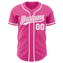 Load image into Gallery viewer, Custom Pink White Authentic Baseball Jersey