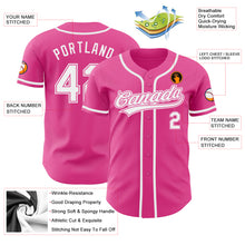 Load image into Gallery viewer, Custom Pink White Authentic Baseball Jersey