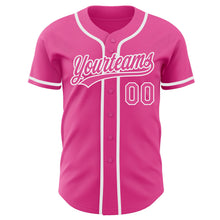 Load image into Gallery viewer, Custom Pink Pink-White Authentic Baseball Jersey