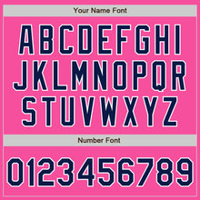 Load image into Gallery viewer, Custom Pink Navy-White Authentic Baseball Jersey