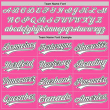 Load image into Gallery viewer, Custom Pink White-Black Authentic Baseball Jersey