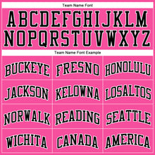 Load image into Gallery viewer, Custom Pink White Pinstripe Black-White Authentic Basketball Jersey