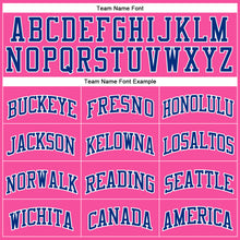 Load image into Gallery viewer, Custom Pink White Pinstripe Royal-White Authentic Basketball Jersey