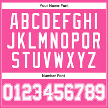 Load image into Gallery viewer, Custom Pink White Pinstripe White-Pink Authentic Basketball Jersey